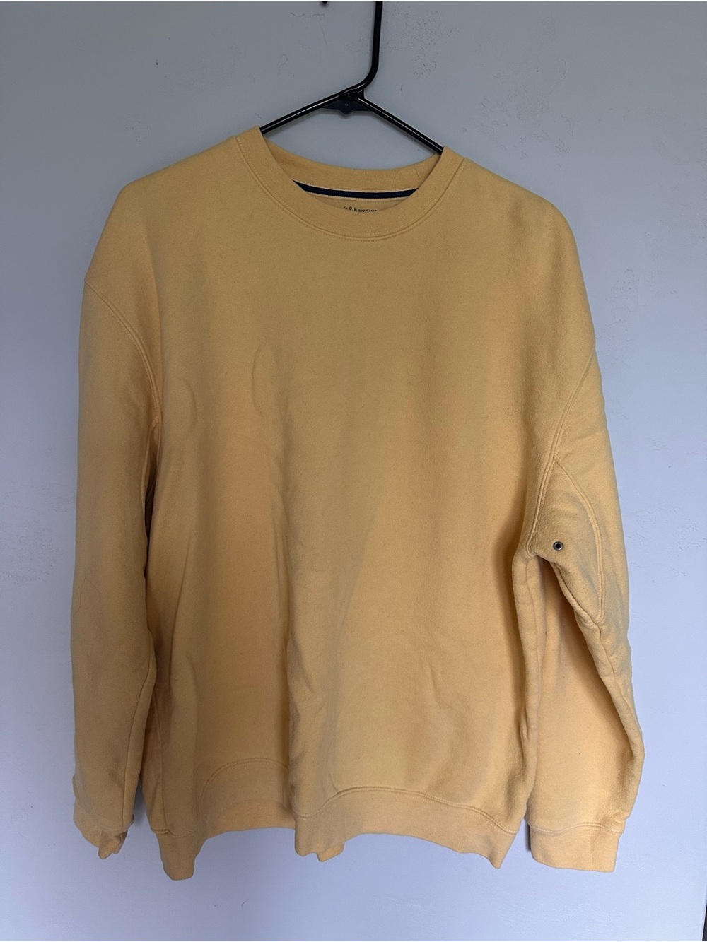 croft & barrow Men's Casual Crewneck Sweater in Pale Yellow Size Large